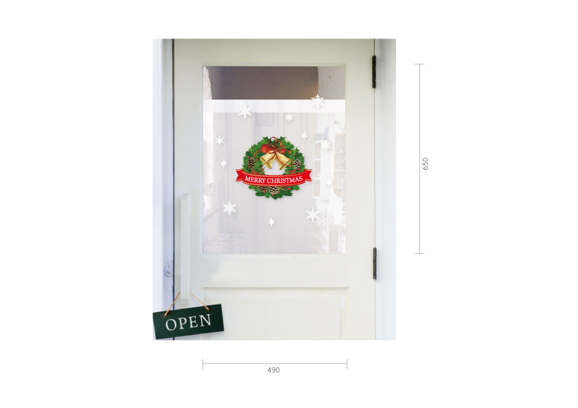 【PP】X’masリース ミニ 赤の施工写真