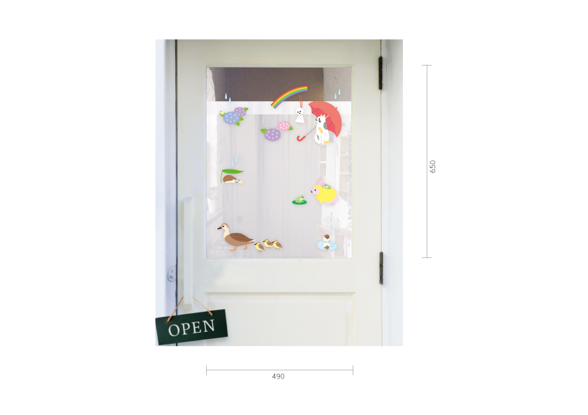 【PP】雨の日のどうぶつたち ミニの施工写真