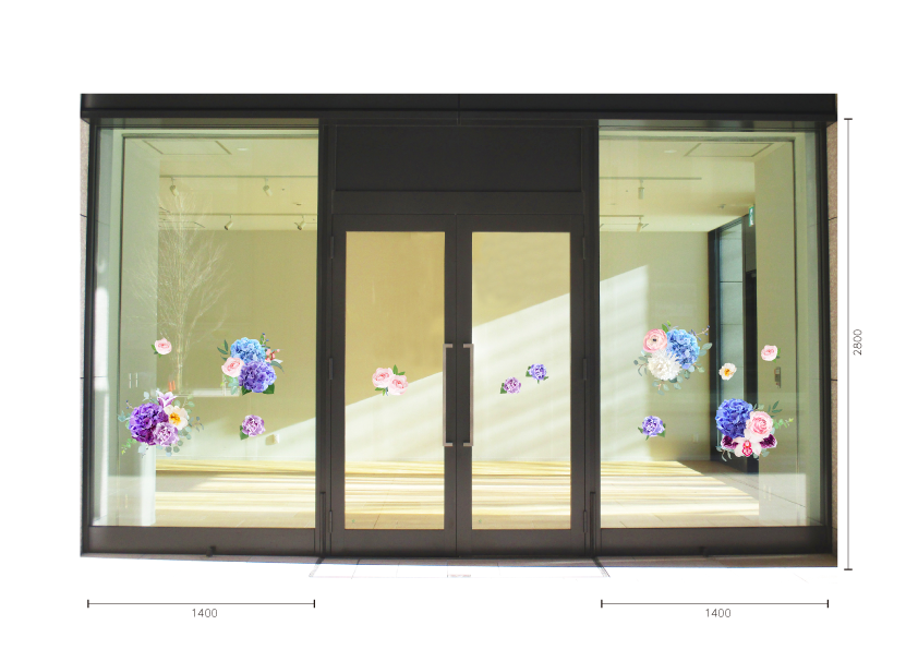 【VP】ブルーフラワーブーケの施工イメージ