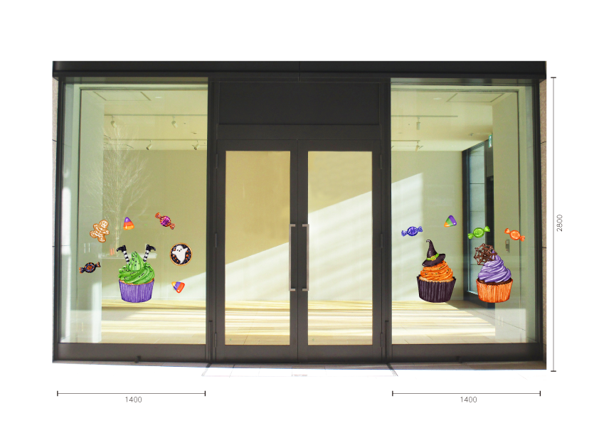 【VP】ハロウィンカップケーキの施工イメージ