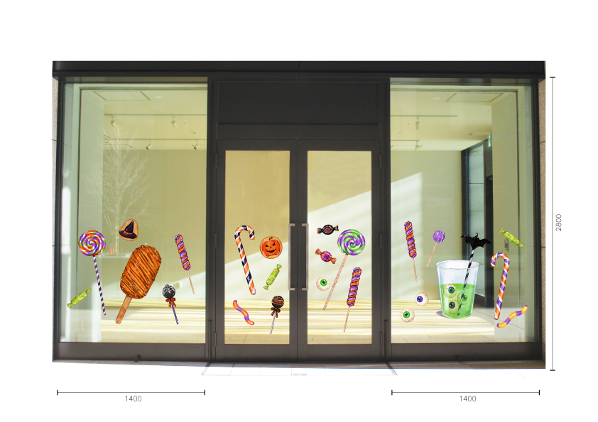 【VP】ハロウィン目玉入りジュースと【VP】ハロウィンキャンディバーの組み合わせイメージ