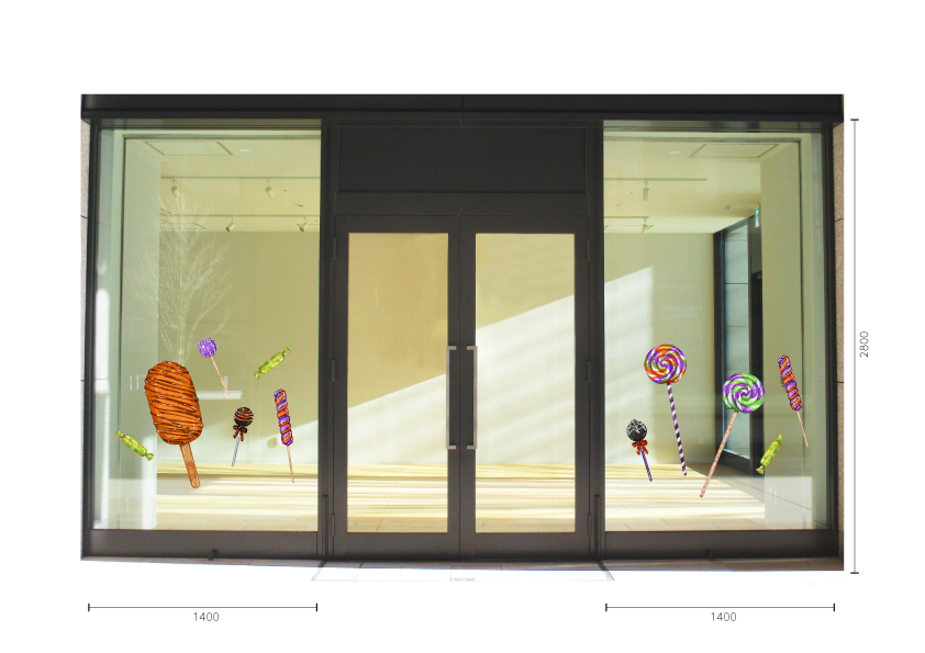 【VP】ハロウィンキャンディバーの施工イメージ