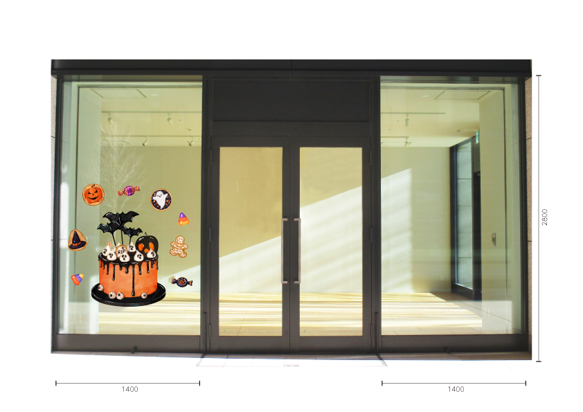 【VP】ハロウィンケーキの施工イメージ