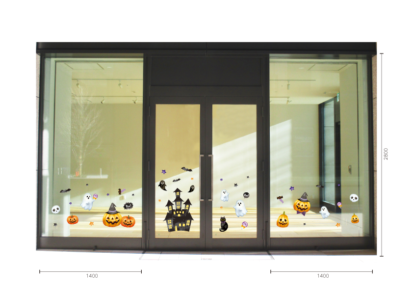 【VP】水彩ハロウィンの施工イメージ