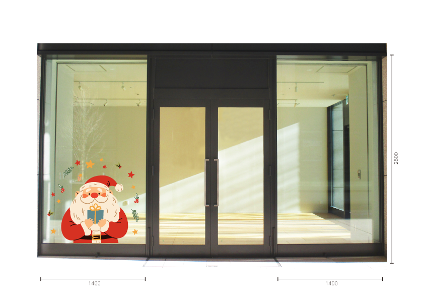 【VP】ふわひげサンタBigプレゼントの施工イメージ