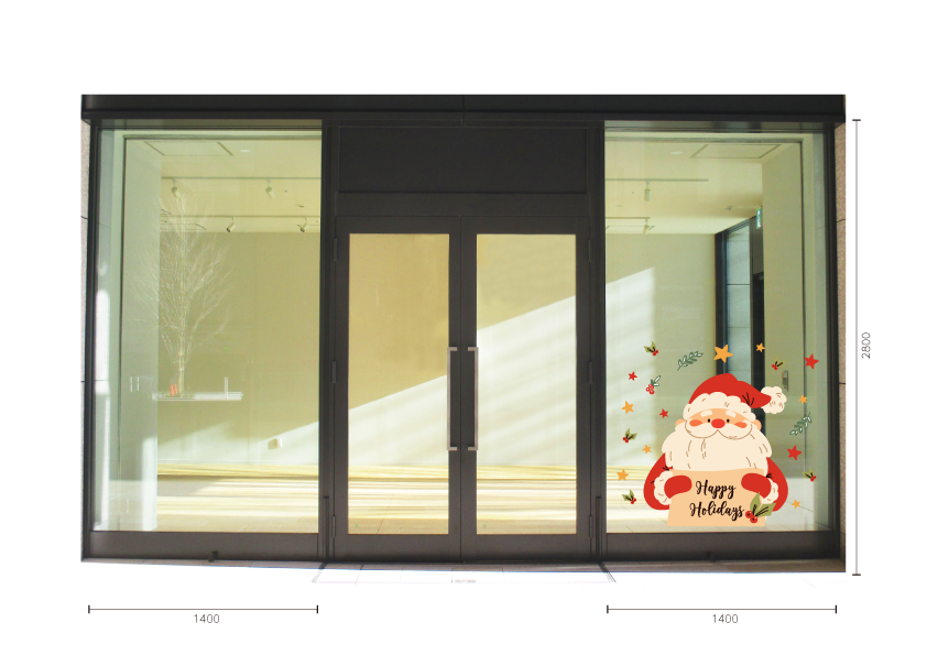 【VP】ふわひげサンタBigメッセージの施工イメージ