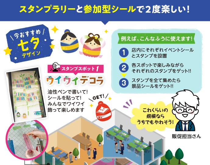 販促イベント　ちょうどいいサイズ　スタンプラリー