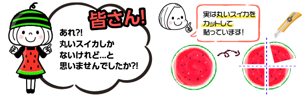 スイカのカットの仕方