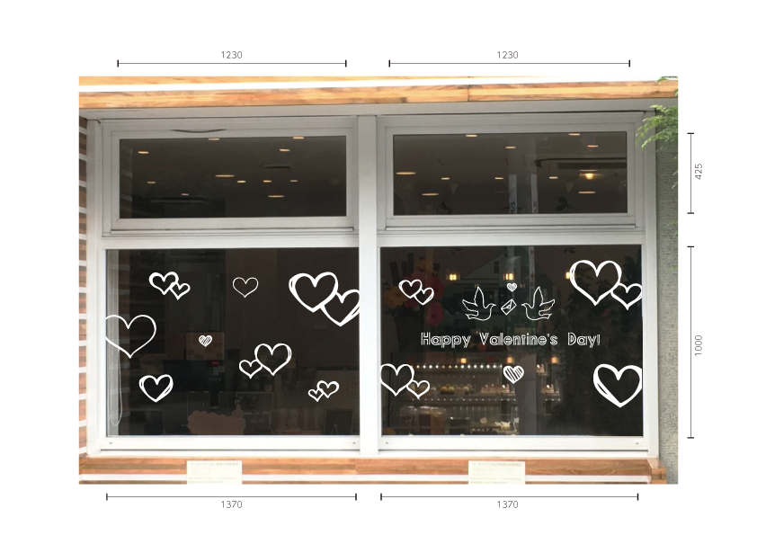 【VP】White heart［VD19003-V］バレンタインデーパーツ使用