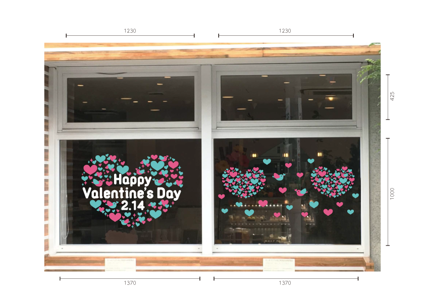 【VP】小鳥とハートバレンタインの施工写真