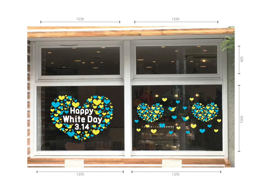 【VP】小鳥とハートホワイトデーの施工写真