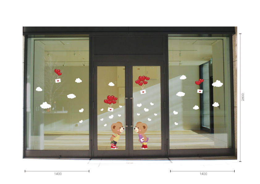 【VP】テディベアスイートバレンタインの施工イメージ